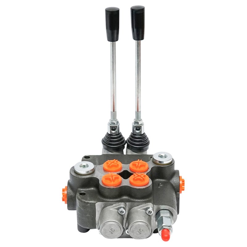 Distribuitor hidraulic cu 2 manete, racord instalatie M22x1.5 debit 80L/min Tractor Forestier Breckner Germany